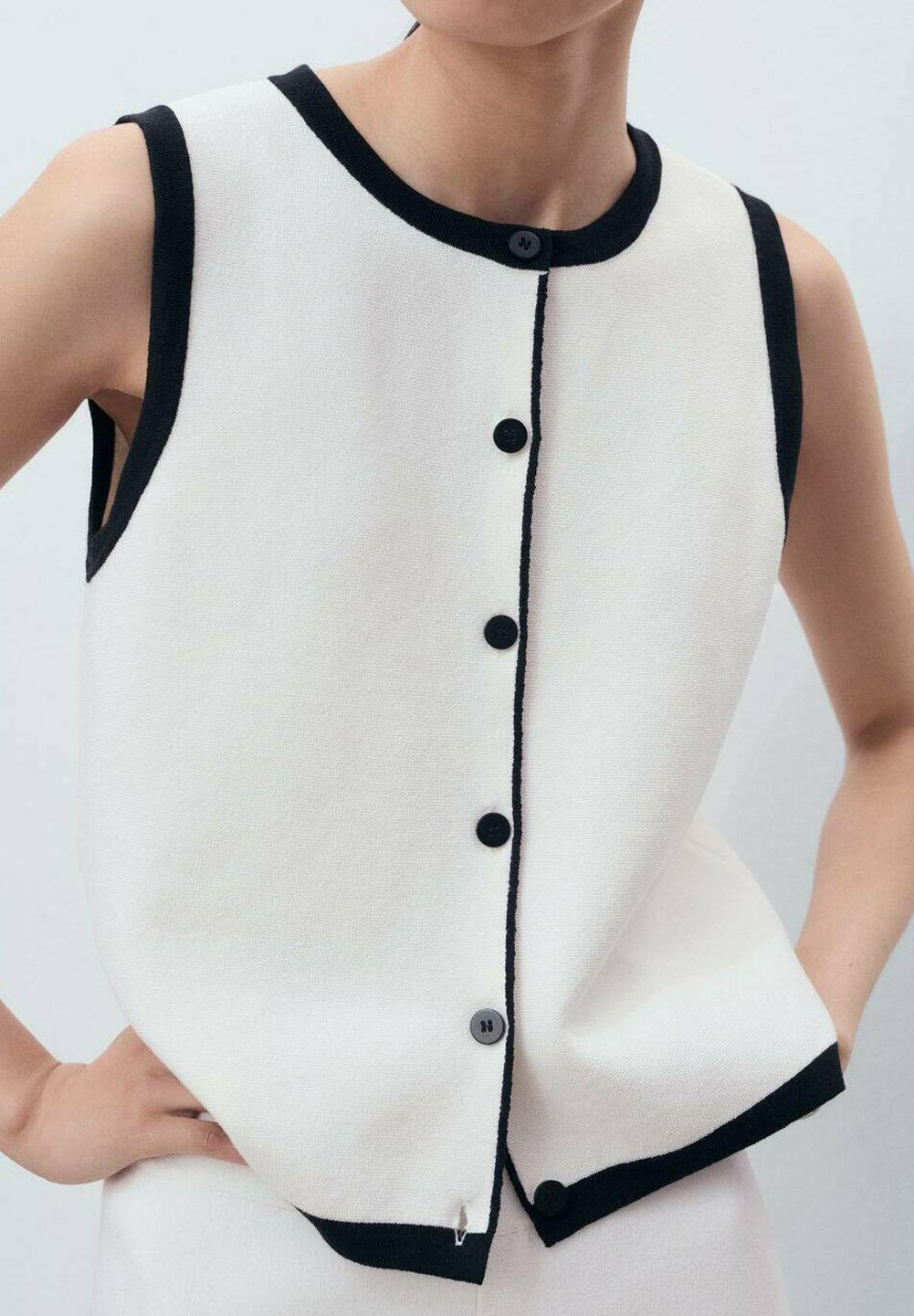 Gilet Mango - blanc cassé