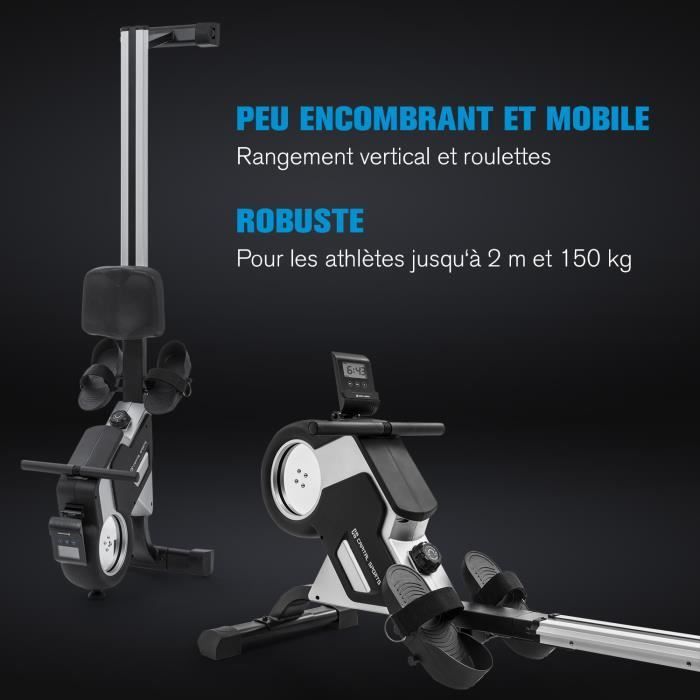 Rudergerät – CAPITAL SPORTS Stream M1 – Magnetwiderstand – 8 Stufen – LCD-Bildschirm – Cardiotraining