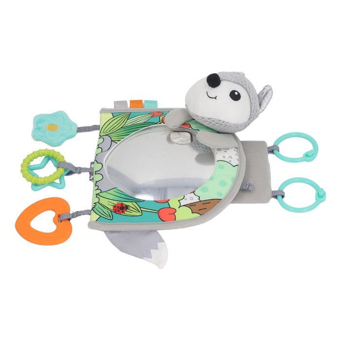 Mxzzand Babyauto-Spielzeug mit Spiegel, Spielzeugauto mit Spiegel, Spielzubehör für mehr Spielspaß, Grauer Fuchs