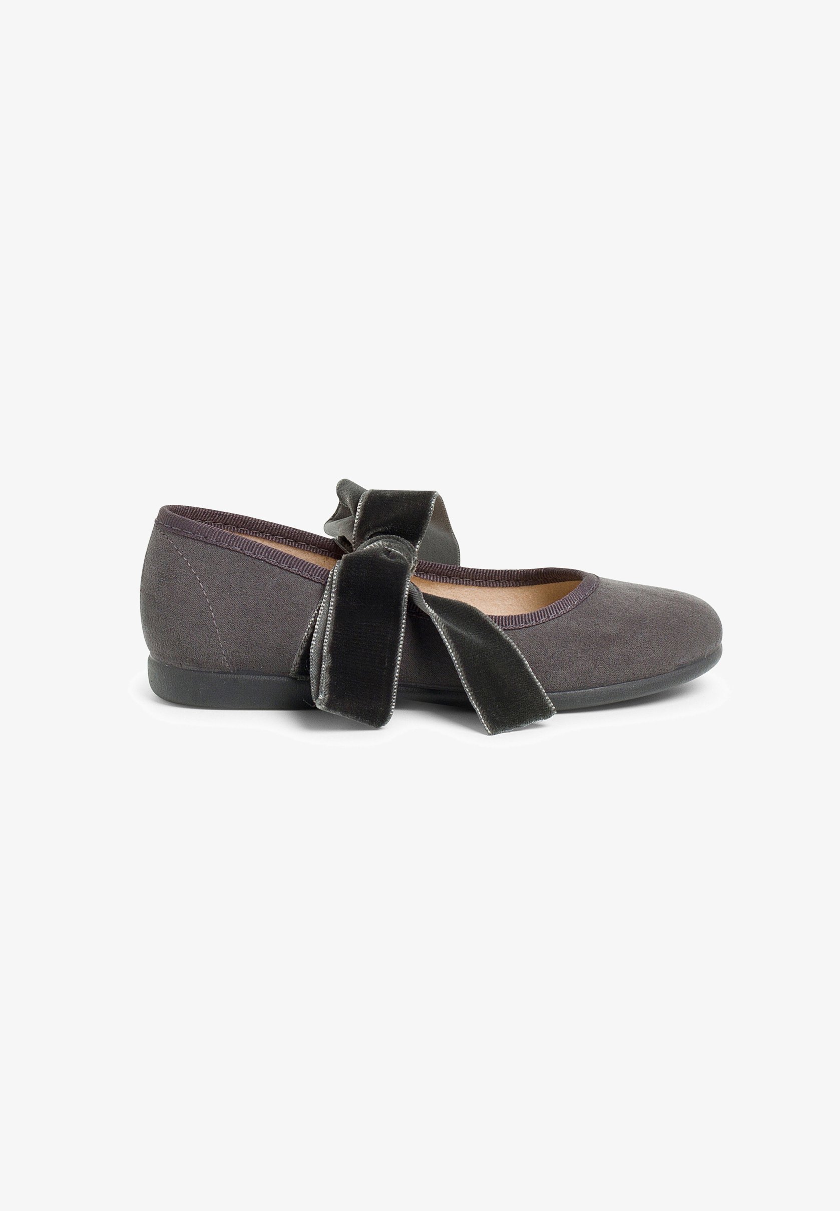 Pisamonas CON LAZO DE TERCIOPELO - Ballerina's met enkelbandje - gris