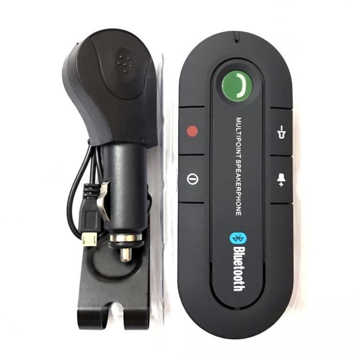 Accessoire audio - vidéo,Kit Bluetooth pour voiture, mains libres, haut parleur, sans fil, téléphone, lecteur de musique MP3, avec