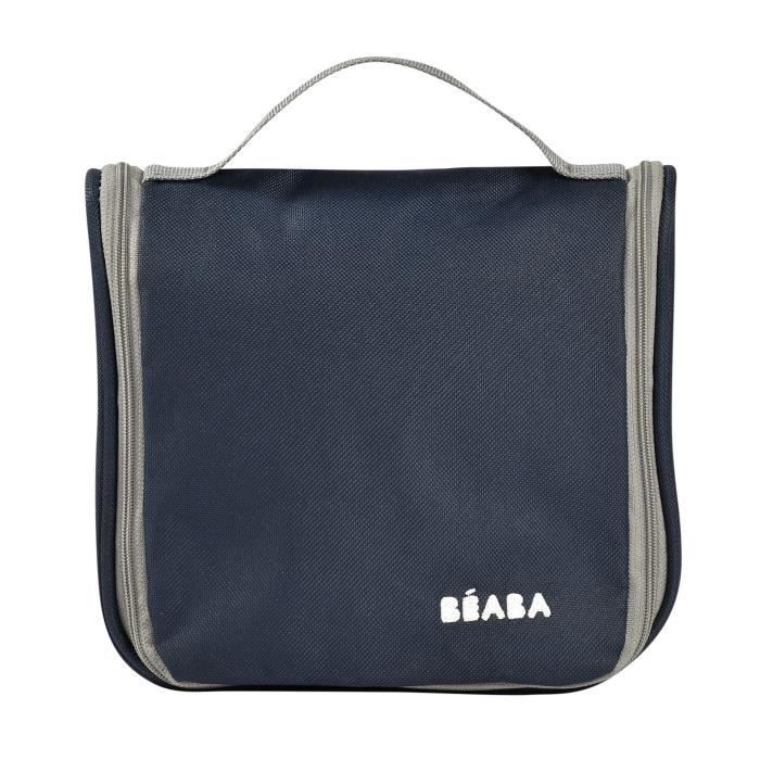 BÉABA - Kit per l'igiene del bambino - 9 accessori - Vaschetta e termometro digitale - Anello da dentizione - Massaggiatore per gengive - Blu notte