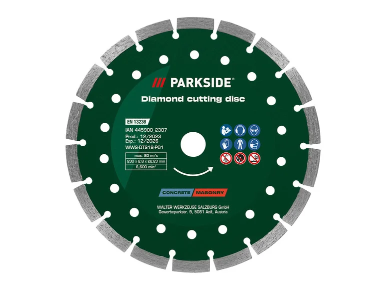 Disc de tăiere PARKSIDE® Zestaw, disc de debavurare, disc de tăiere diamantat, Ø 230 mm