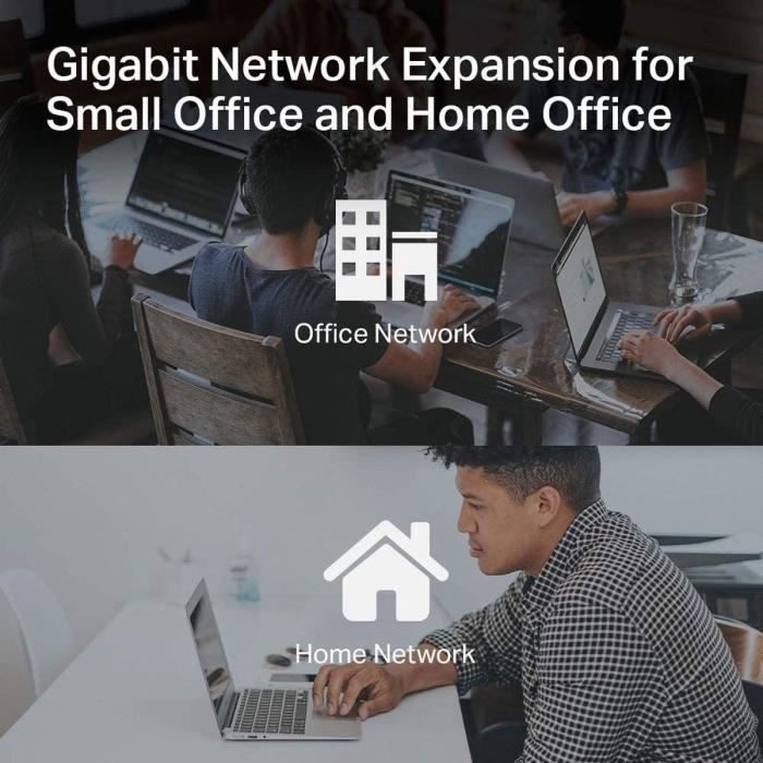 Lo switch desktop Gigabit a 8 porte TP-Link TL-SG108 (10/100/1000 Mbps) è ideale per estendere le reti cablate negli uffici domestici.