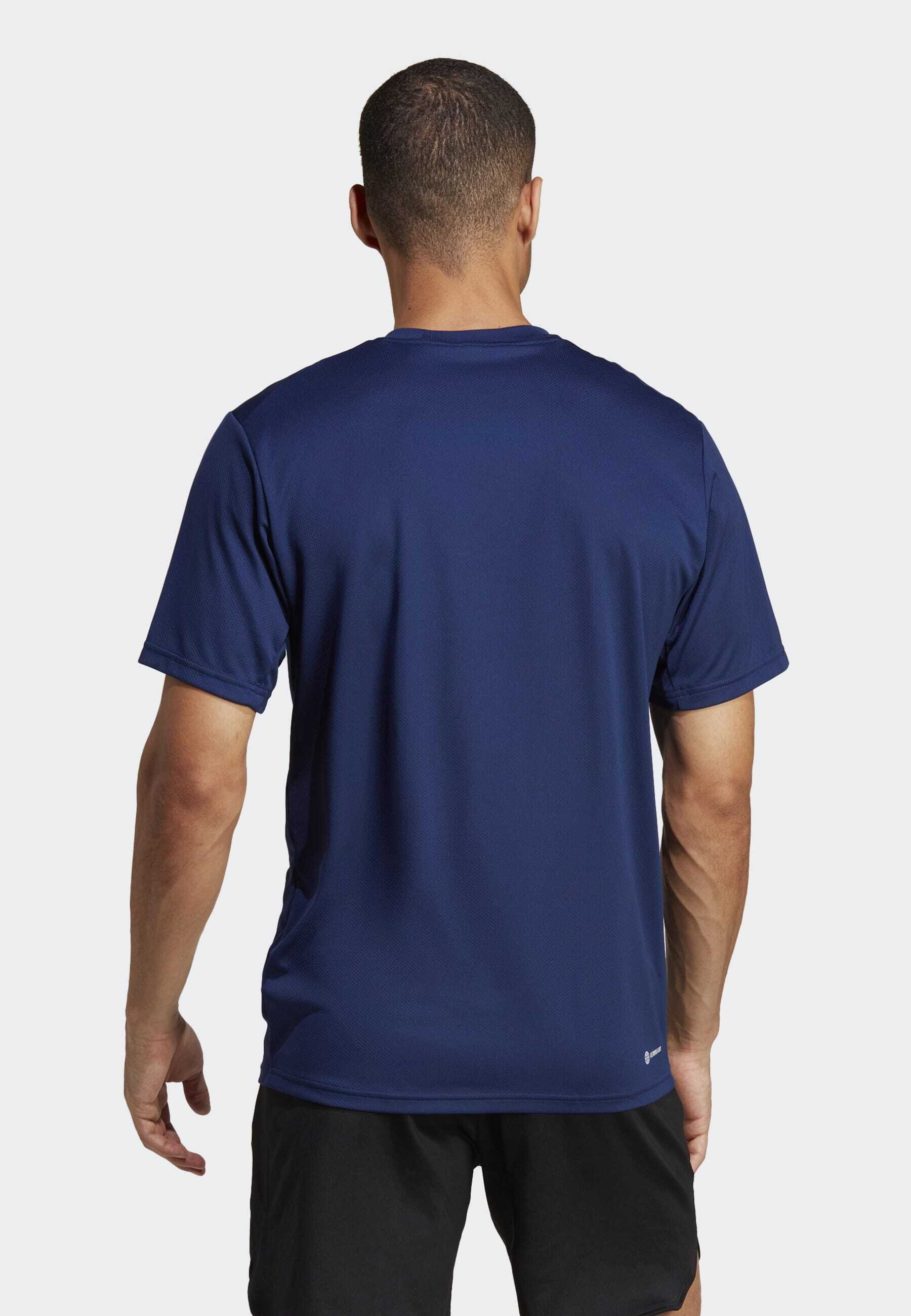 adidas Performance TRAIN ESSENTIALS - Sport T-shirt - donkerblauw wit