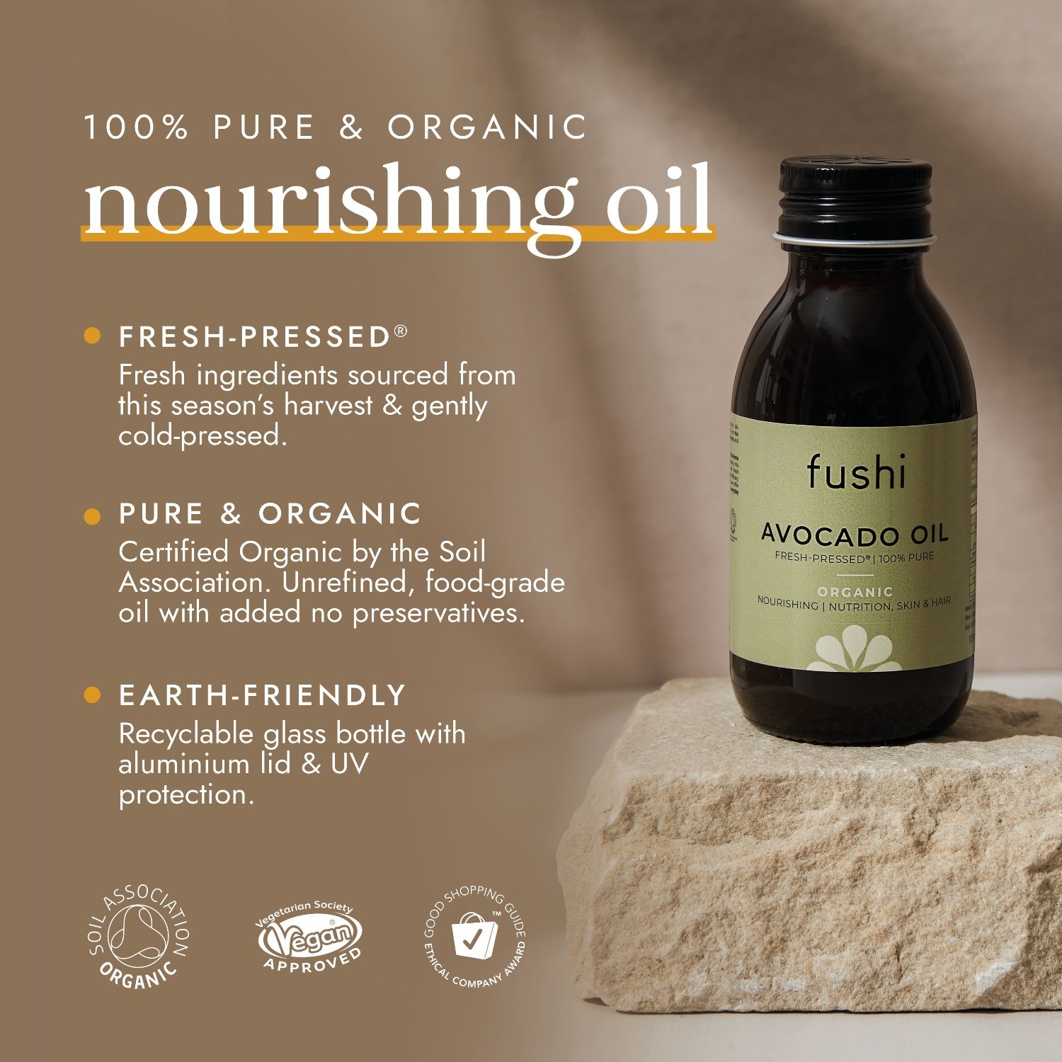 Fushi organsko ulje za tijelo s avokadom - 100 ml