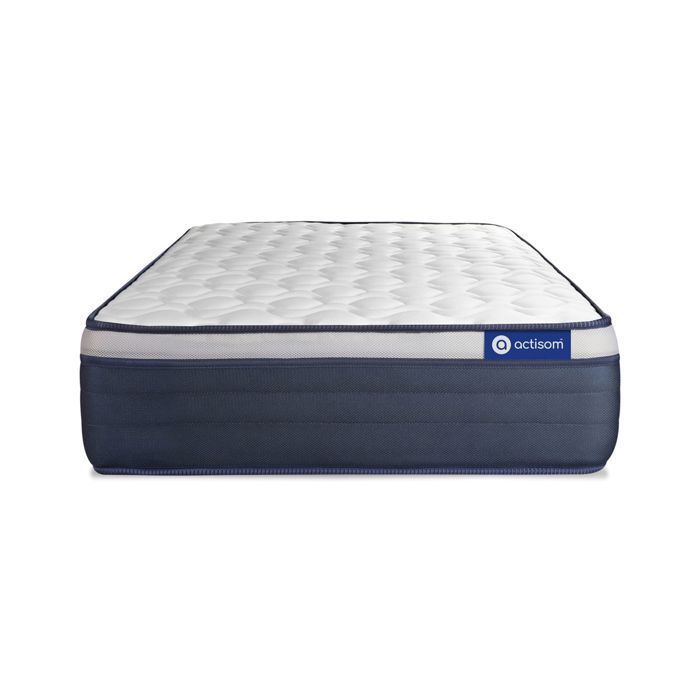 Conjunto de colchón y base de cama de 90x190 cm - Base de cama gris (requiere montaje) - Actimemo Max