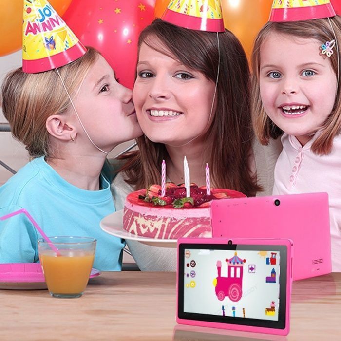 Tablette Android pour Enfants, Processeur Quadricœur 8 Go, 3000 mAh, Contrôle Parental, WiFi Bluetooth, Tablettes de Jeux Éducatifs