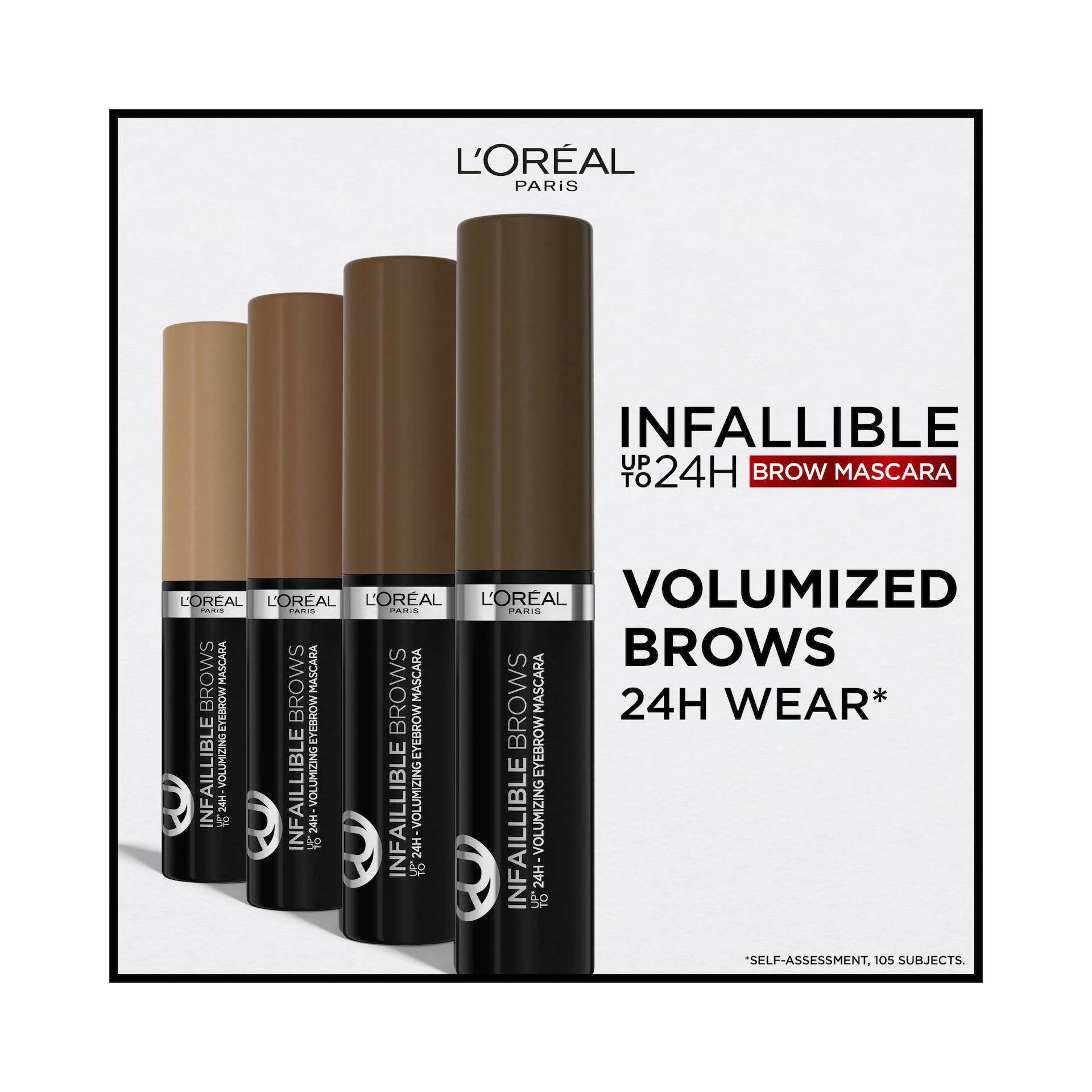 Infaillible Brows 24H Volumizirajuća maskara za obrve 5.0 Svijetlo smeđa - L'Oréal Paris