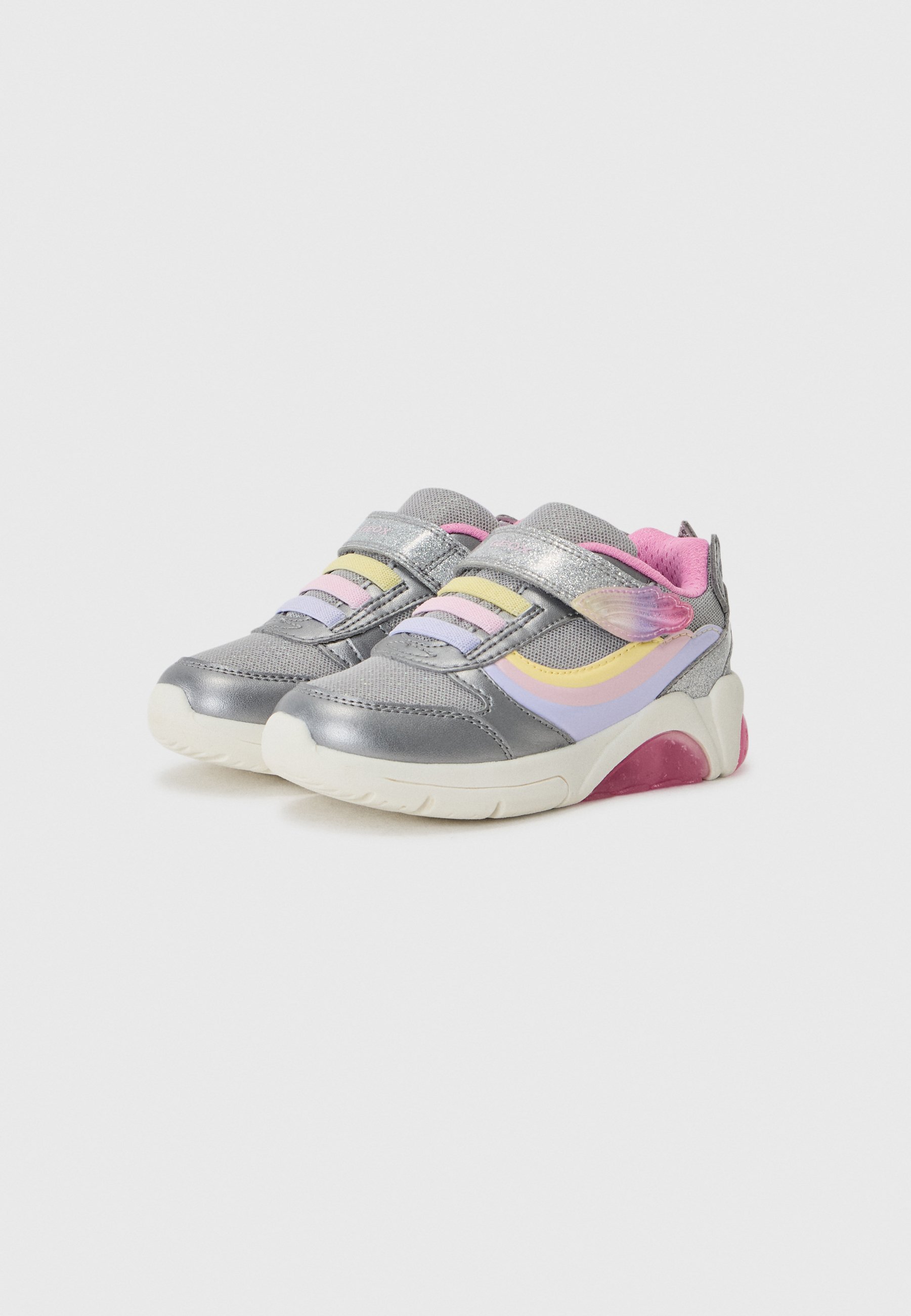 Geox FADINLIGHT - Sneakers - zilverkleurig/multicolor