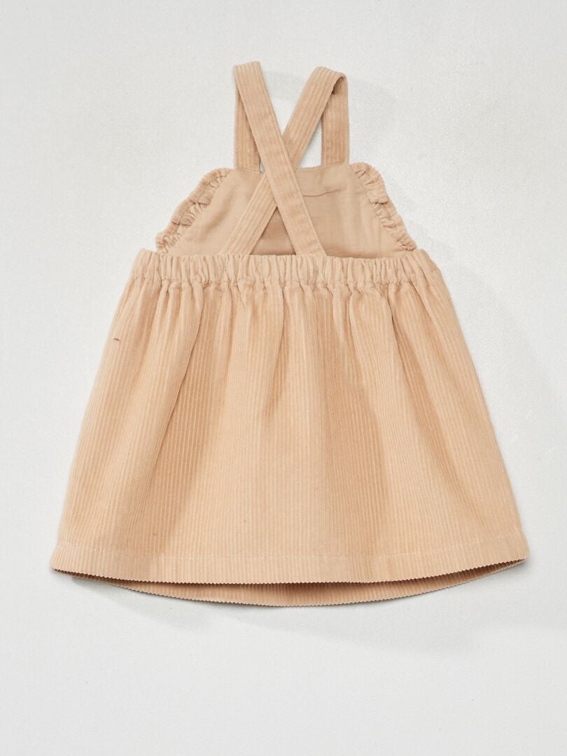 Corduroy jurk - BEIGE