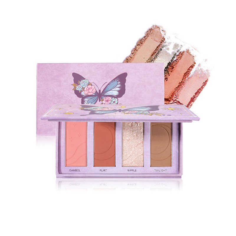 Glitter Shimmer Highlighter Powder Palette Face Blusher Rouge Shadow Contour Face Concealer Smooth Makeup Waterproof