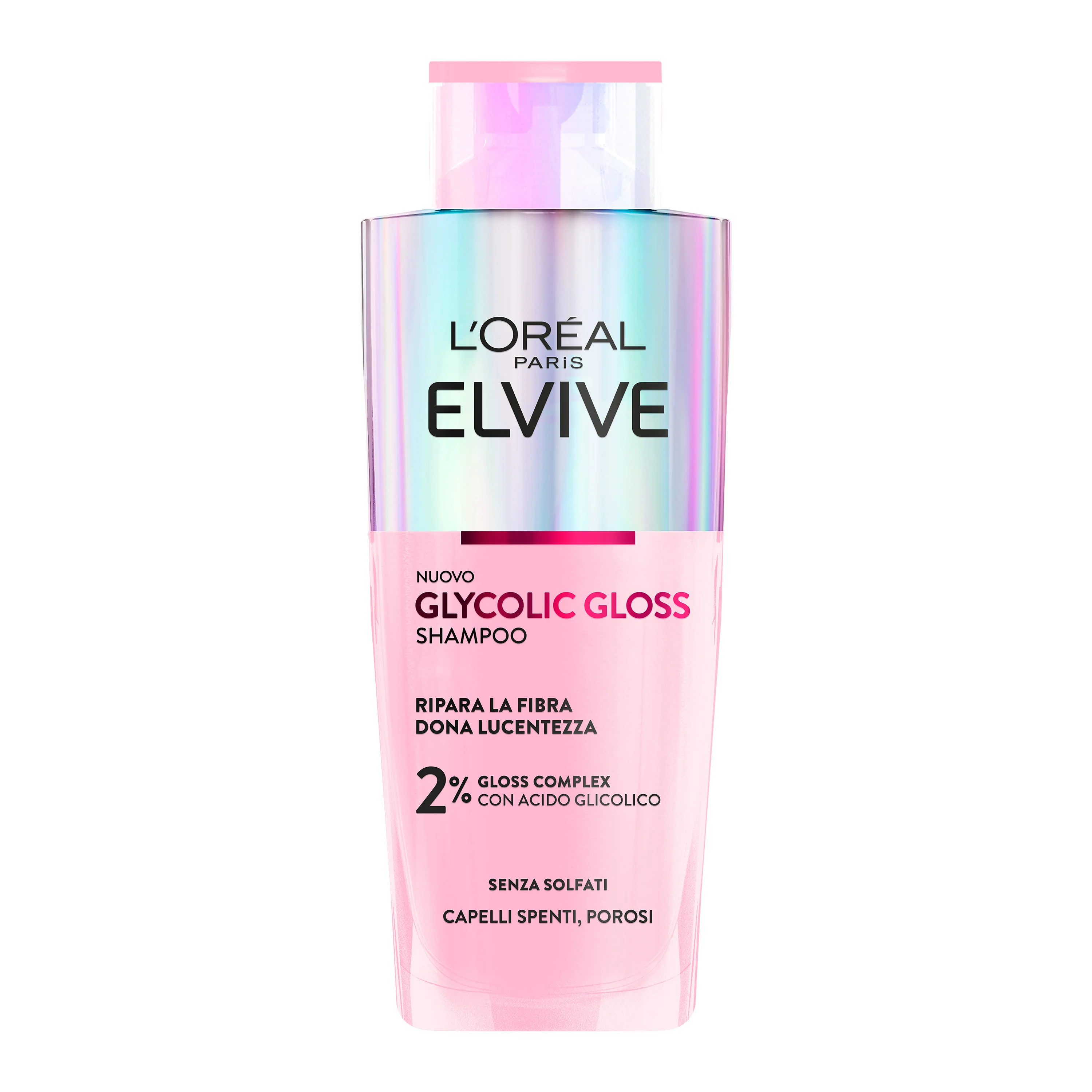 Elvive Glycolic Gloss Shampoo con Acido Glicolico - Shampoo Illuminante, Shampoo Riparatore