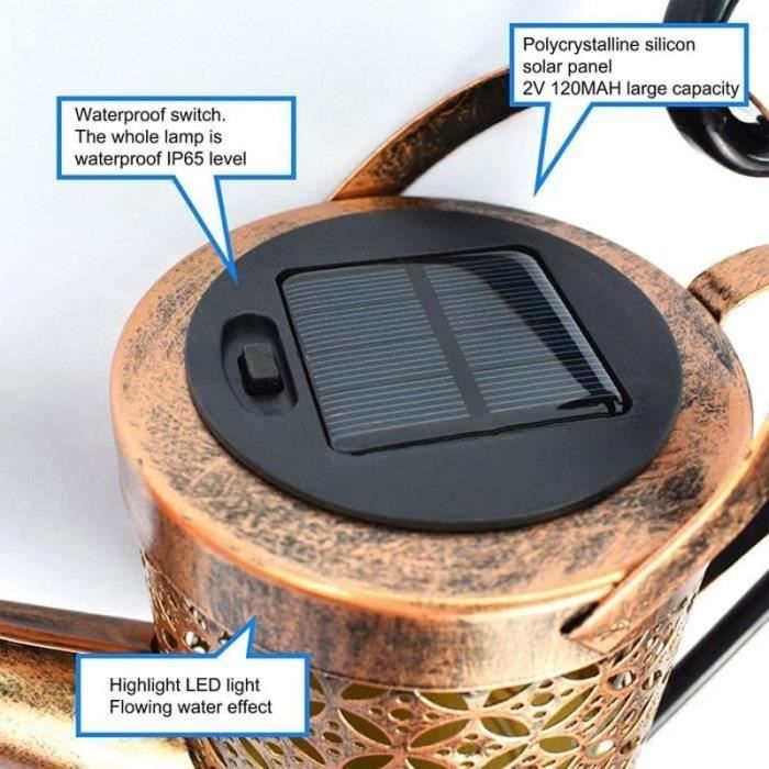 Outdoor Lantern - LECHEO - Lighted Watering Can - Solar LED - Waterproof - Garden Decoration