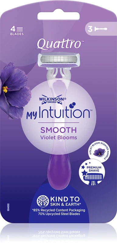 Wilkinson Sword Quattro for Women My Intuition Smooth vienreizlietojamie skuvekļi