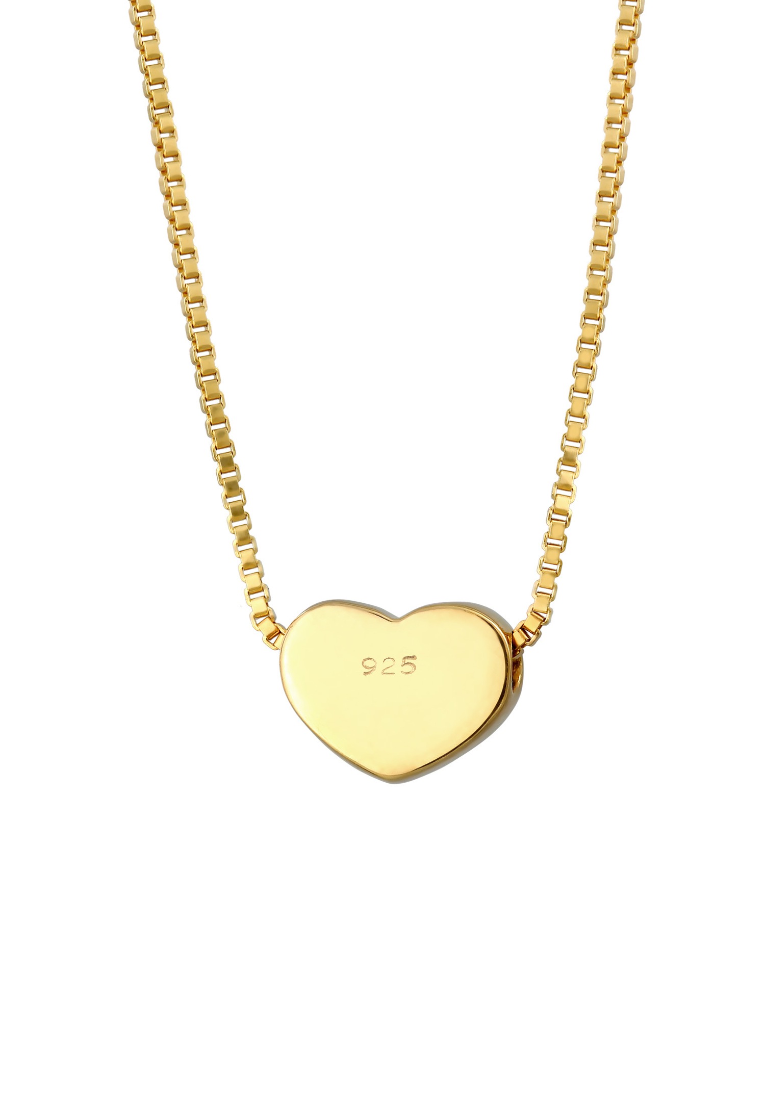 Elli Pendentif Coeur Basic Minimal Collier Femme - (925/1000) Argent