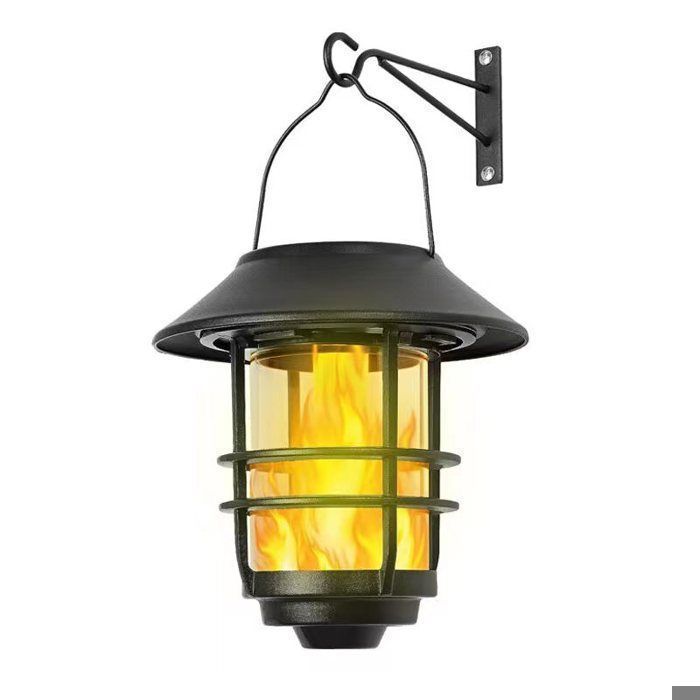Linterna solar LED para exteriores KENLUMO, 1 unidad, con efectos de llama realistas, resistente al agua IP65.