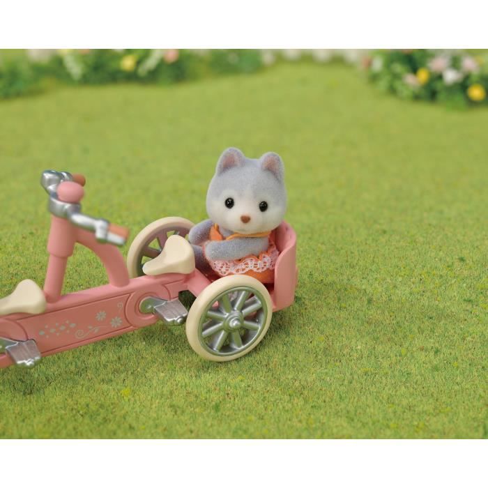 Miniaturas - Famílias Sylvanian - 5637 - Os Irmãos e Irmãs Husky e sua Tandem