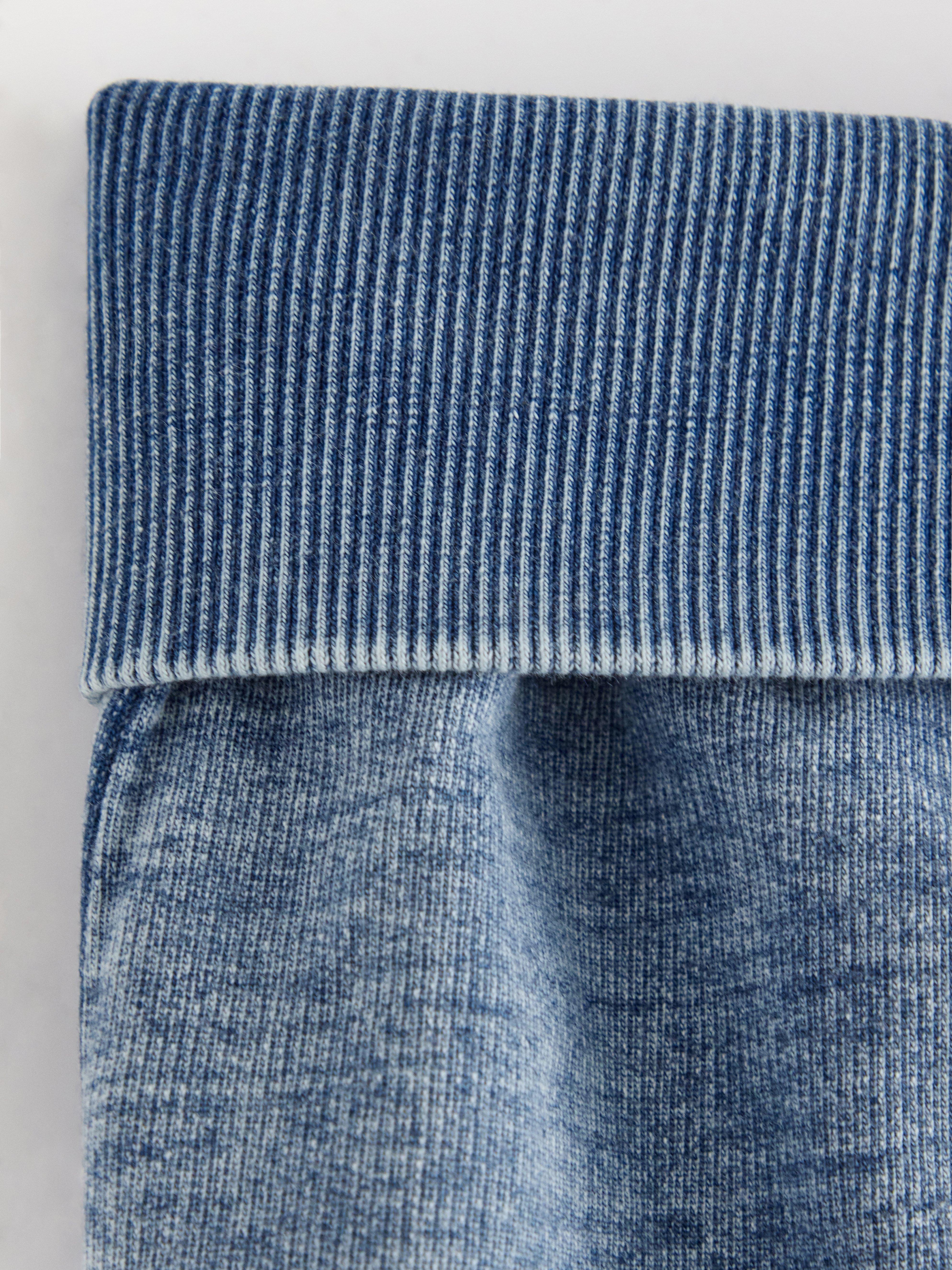 Pantaloni de trening cu aspect de denim Denim deschis