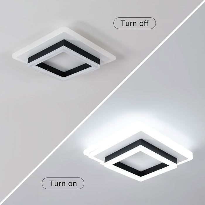 Dorlink Moderne LED Plafondlamp - 24W 2400 Lumen - Koel Wit 6500K - Acryl en Metaal - Voor Slaapkamer, Hal