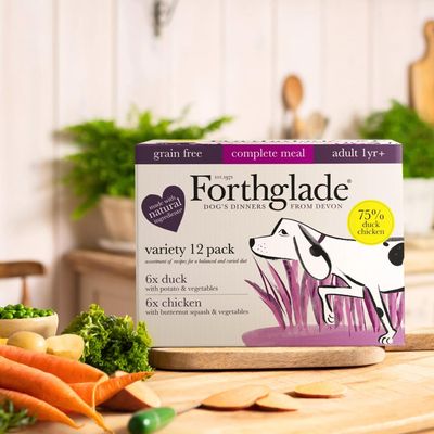 Forthglade Komplet Måltid Kornfrit Voksen Hund - And & Kylling