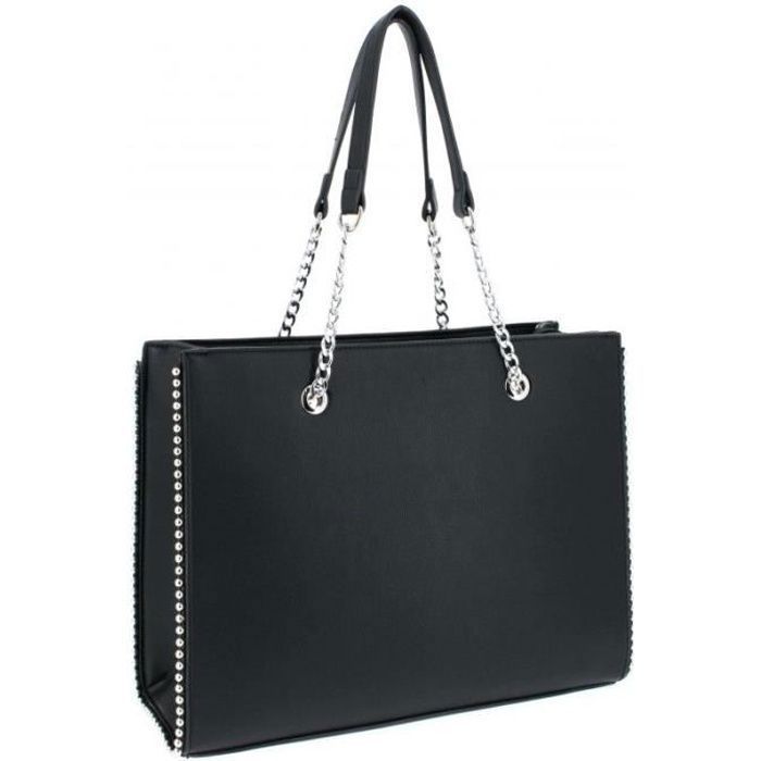 Double Tree Tote Bag - Black - A4 Size - Large XL - Synthetic