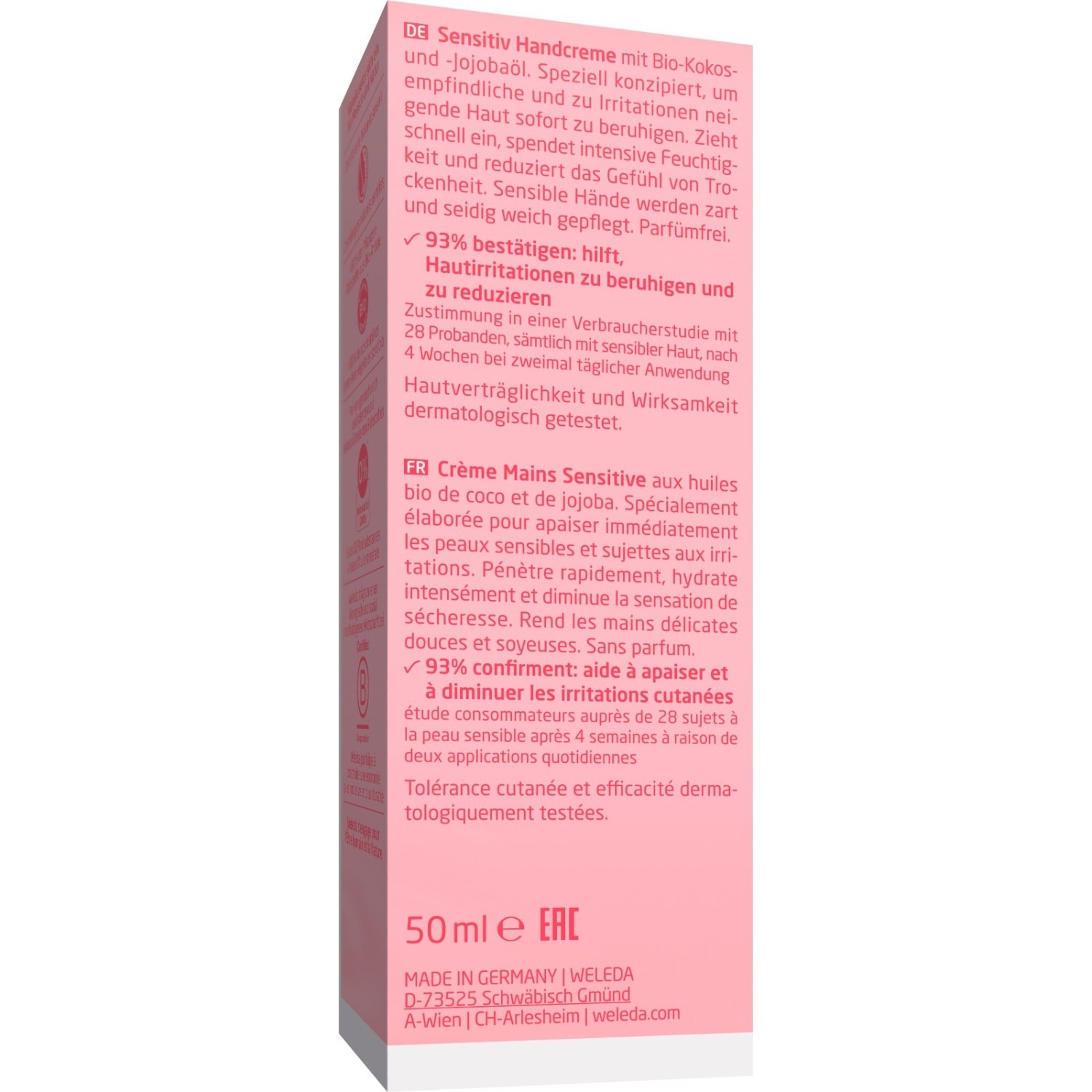 Creme para mãos Weleda Amêndoa Sensitive - 50 ml