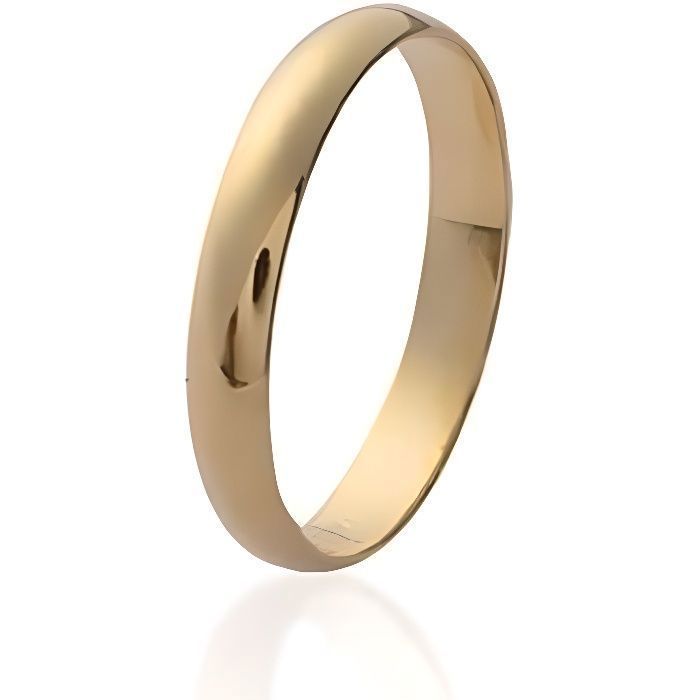 Thin 18K Gold Plated Wedding Band - Bijouxia - Sizes 48 to 76