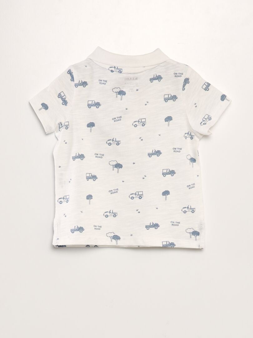 Poloshirt met motief - WIT