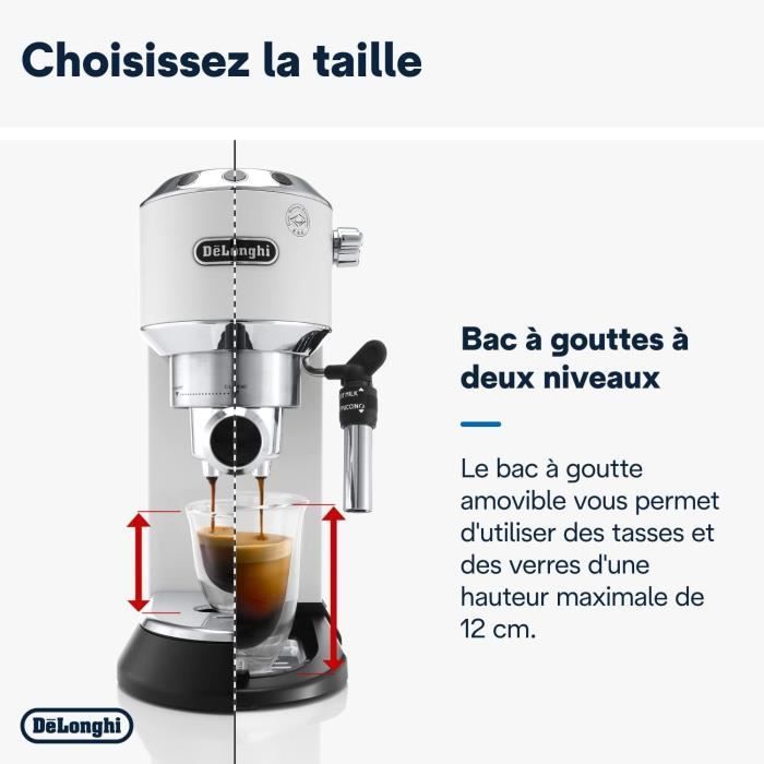 Macchina per caffè espresso manuale - De'Longhi - Stile Dedica - EC685.W - Bianca
