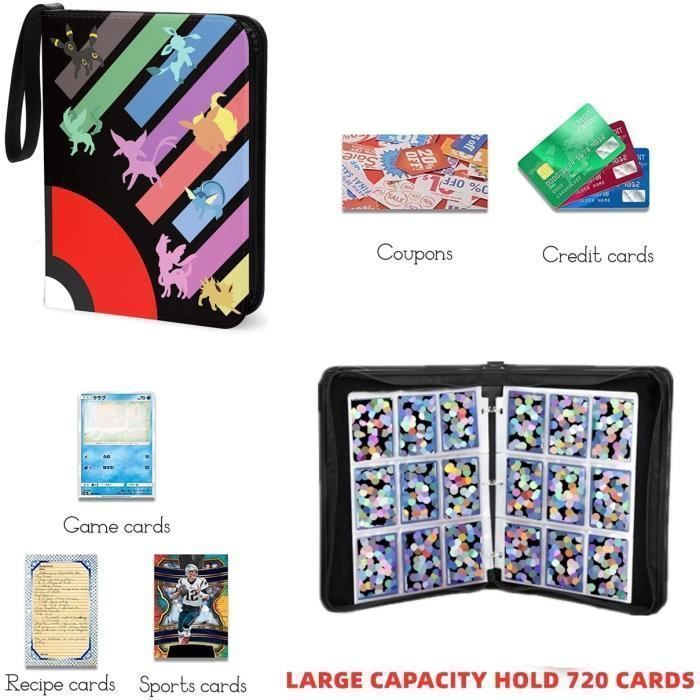 Pasta organizadora de cartas colecionáveis KENLUMO para 720 cartas - Multicolorida