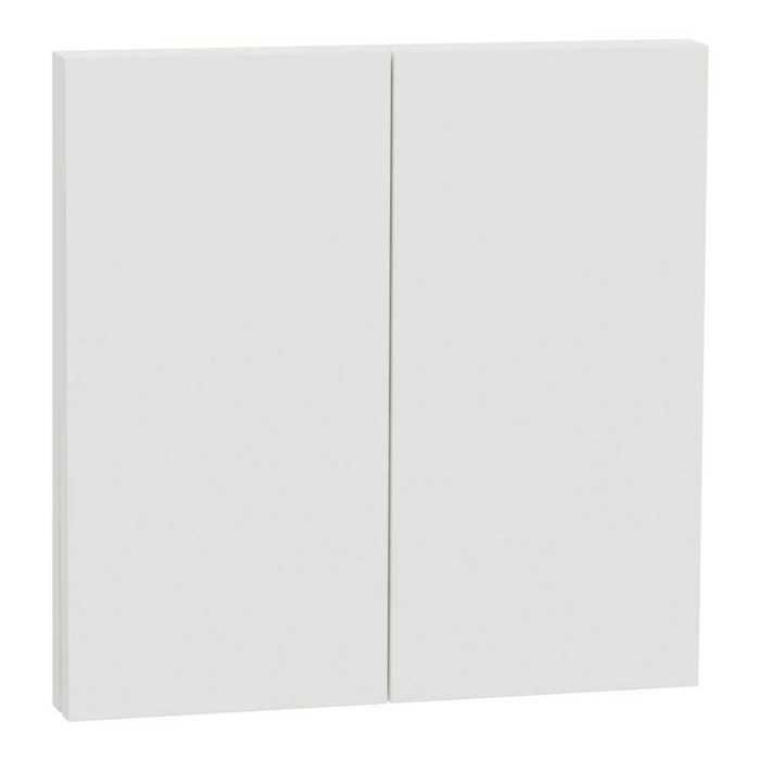 Piastra di copertura e frontalino per pulsante a due vie o doppio pulsante - Odace Integral - S929222 - Schneider - Bianco gesso
