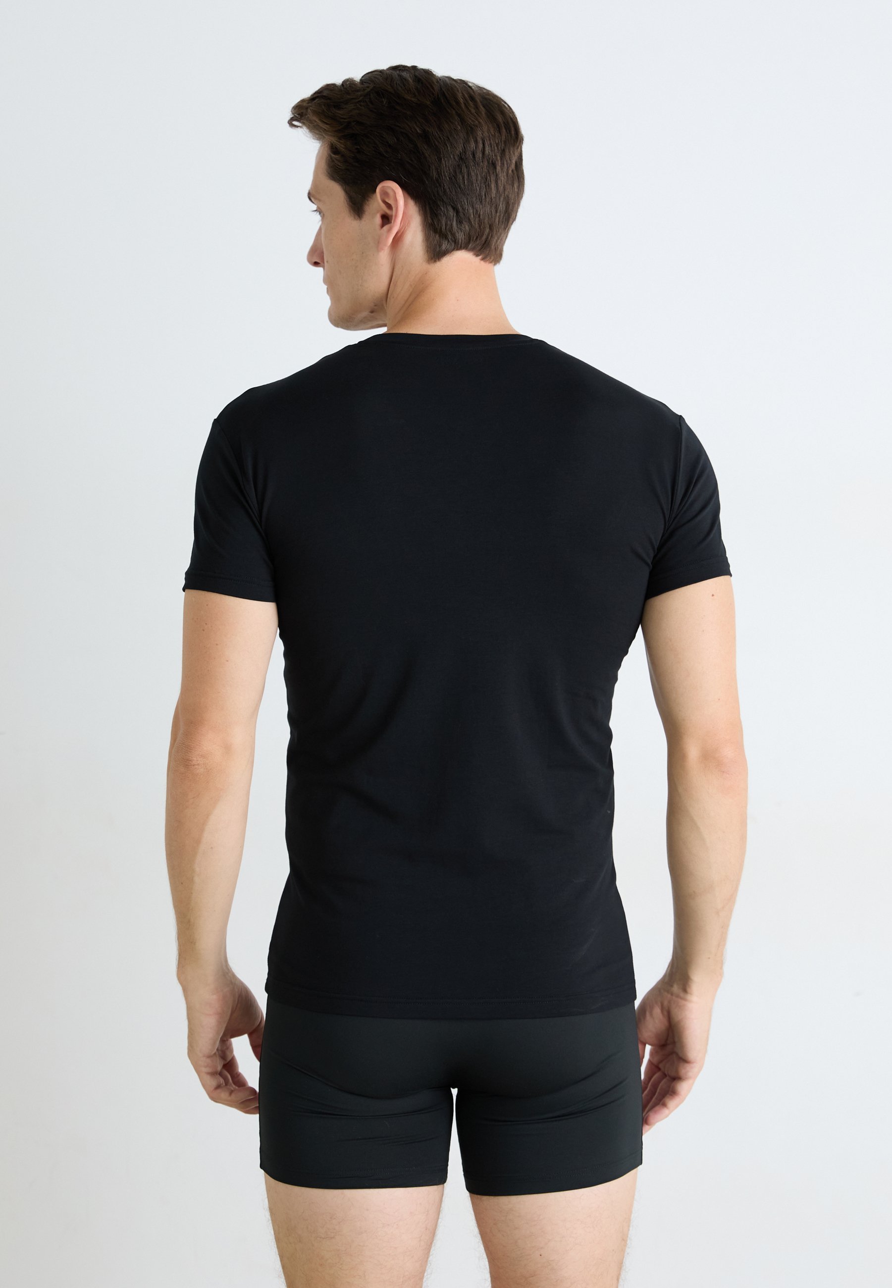 Emporio Armani T-shirt met ronde hals en mouwen - Bedrukt - zwart