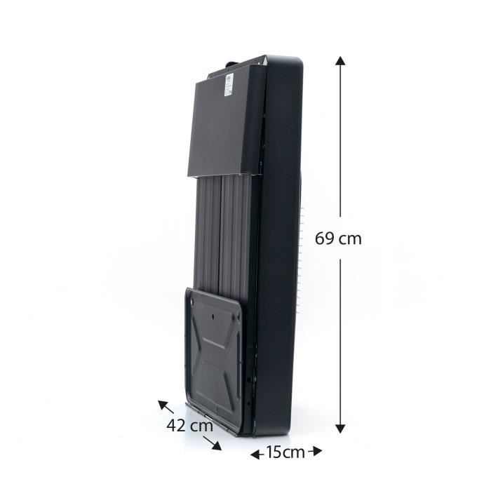 Cocina de gas catalítica de butano Kekai New Slim, plegable, 42x26x73cm | Potencia 1500W/4200W | Certificado energético A | 4 ruedas