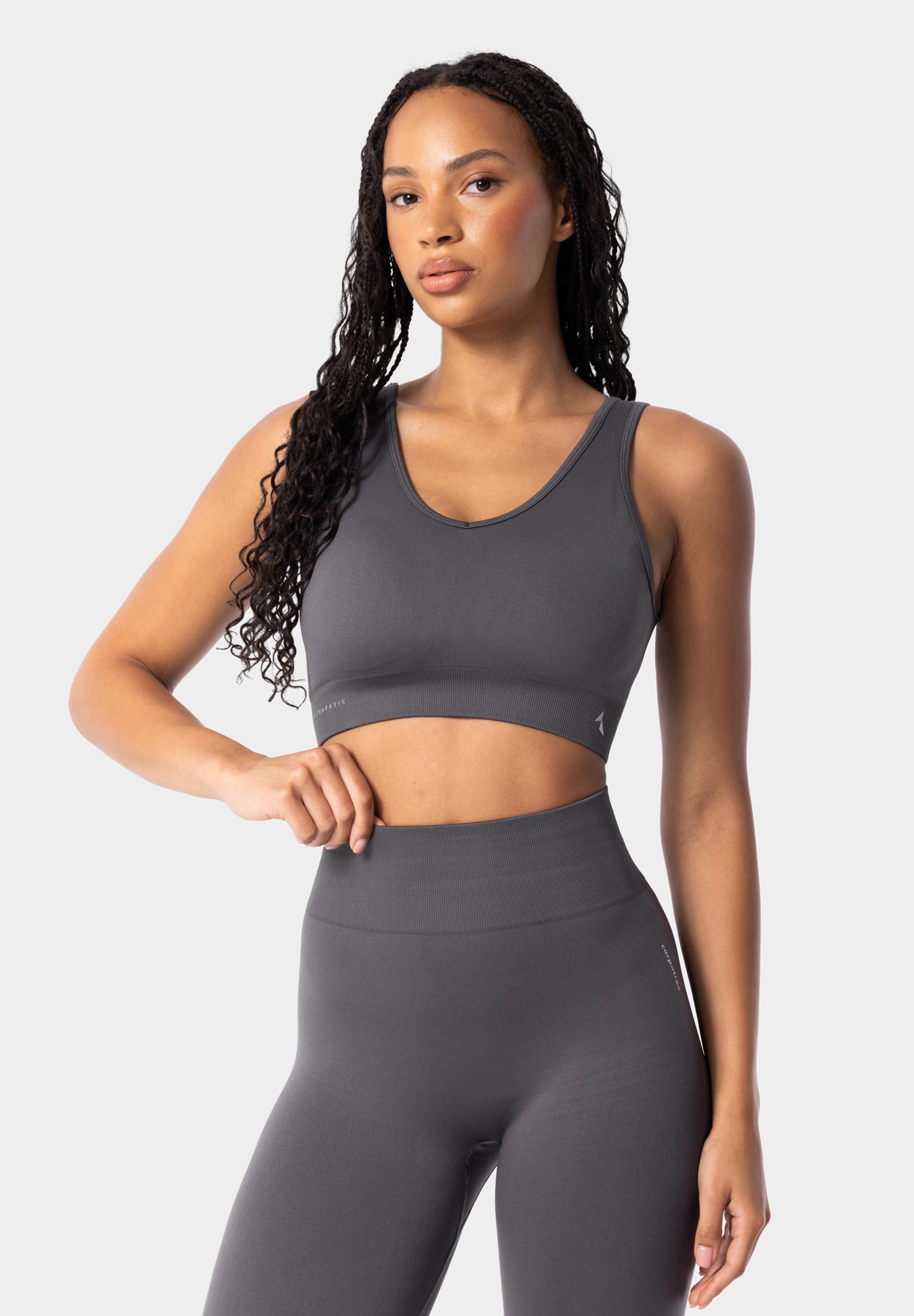 Reggiseno sportivo Carpatree SIMPLY SEAMLESS - Supporto medio - grigio