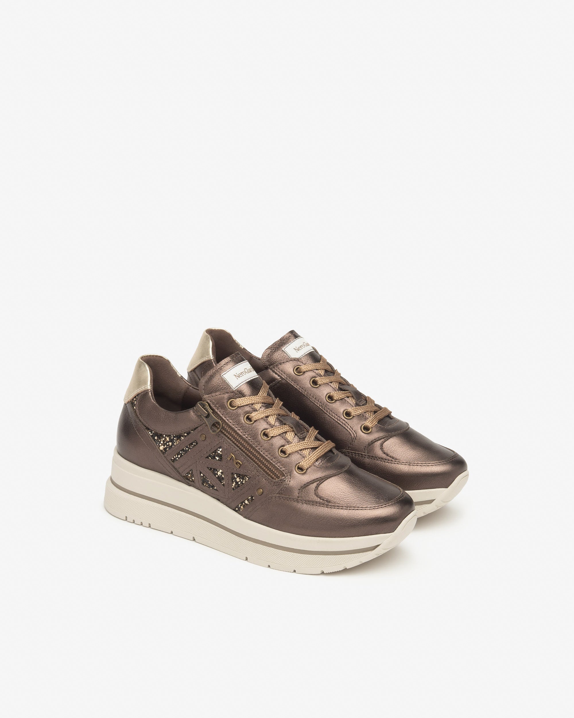  Damen-Sneaker aus Leder und Funktionsmaterial