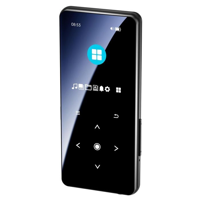 Lettore MP4, touchscreen a colori, Bluetooth, metallo, 100 ore di autonomia, 128 GB, espandibile, YONIS