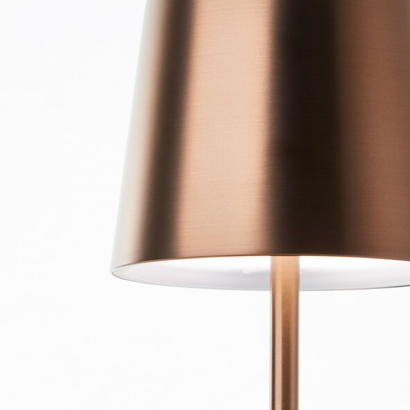 Επιτραπέζιο φωτιστικό LED με μπαταρία Lia Deluxe, βουρτσισμένο μπρούντζο
