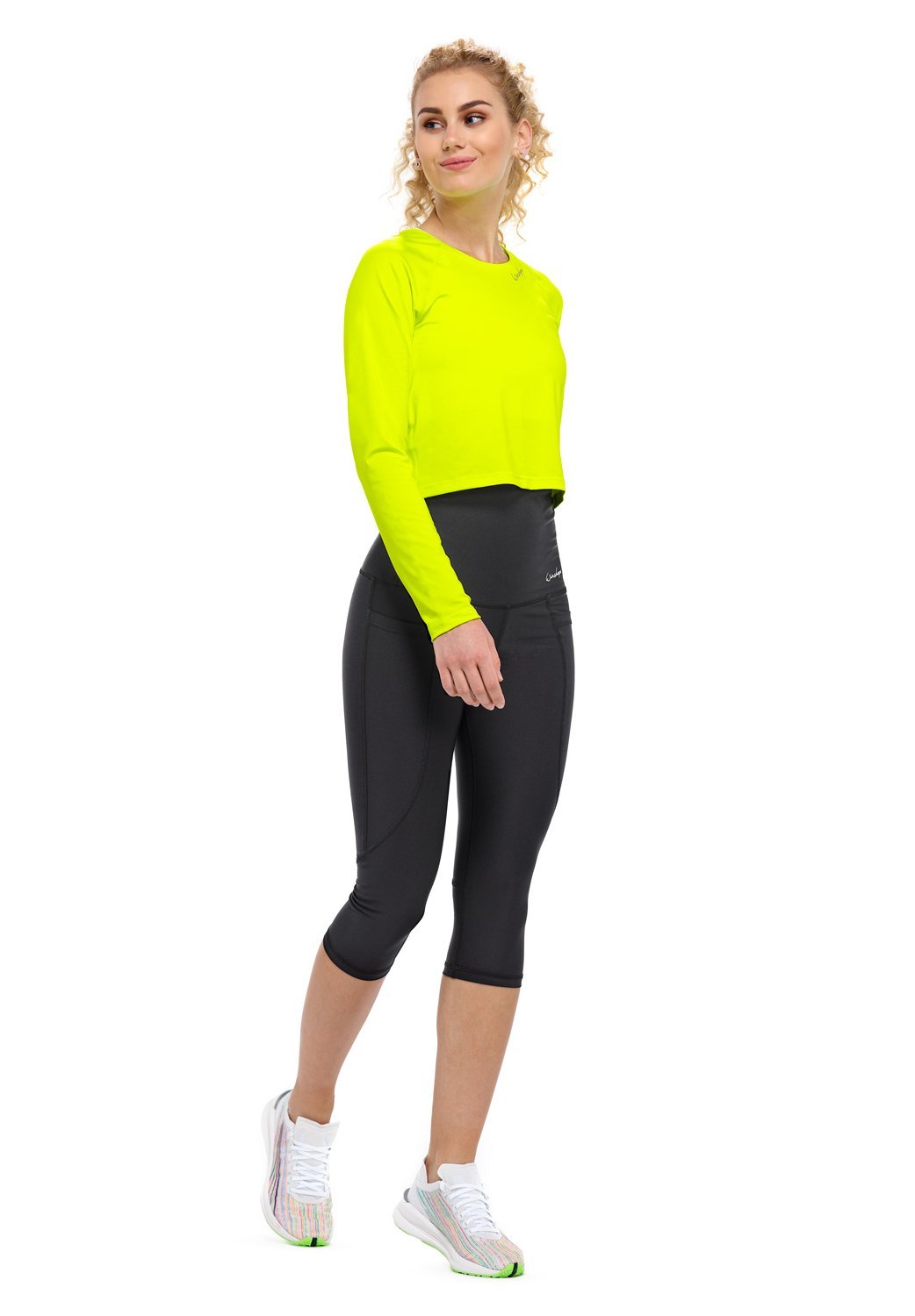 Winshape FUNCTIONAL POWER - 3/4 sportovní kalhoty - černé