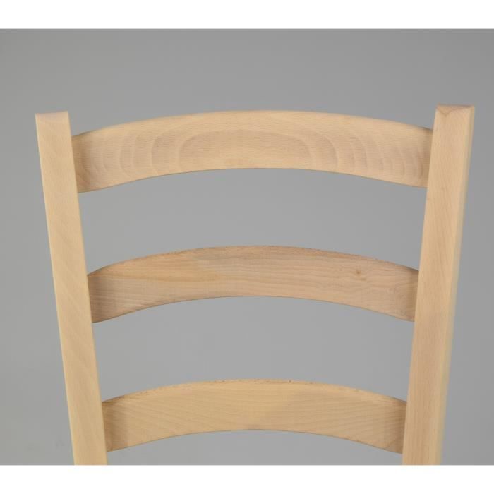 Tommychairs - Set of 4 VENEZIA kitchen chairs, sturdy frame in untreated polished beech wood, 100% natural, and straw seat