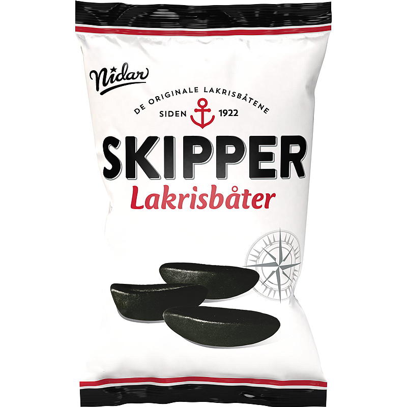 Nidar Lakrisbåter 200 g Skipper