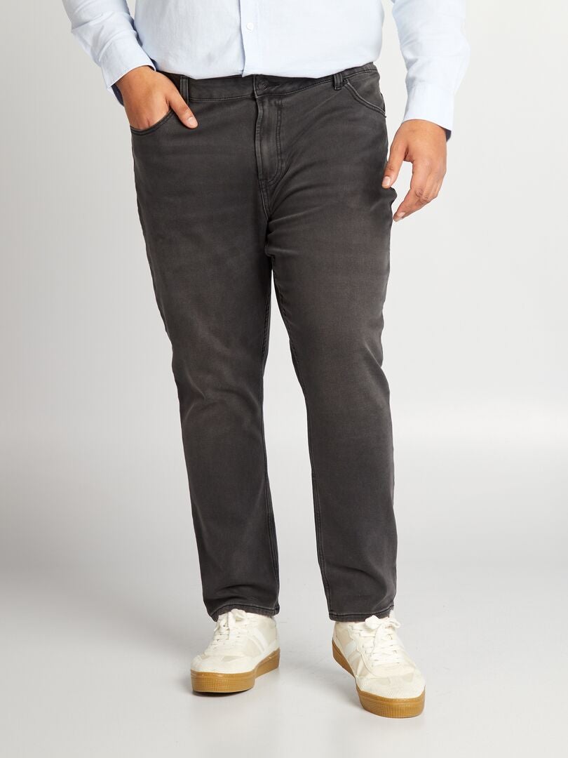 Calça jeans slim de 5 bolsos - L30 - CINZA
