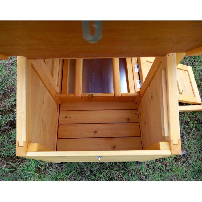 Pollaio per galline nane, grande, tetto in tegole, 1-2 galline, in legno