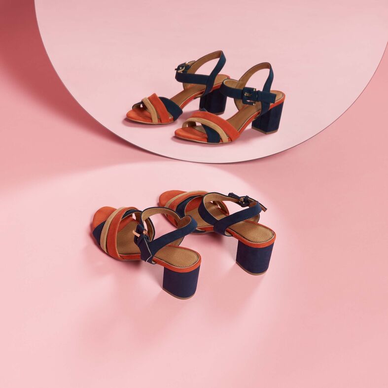 Blauwe sandalen/open teenschoenen voor dames