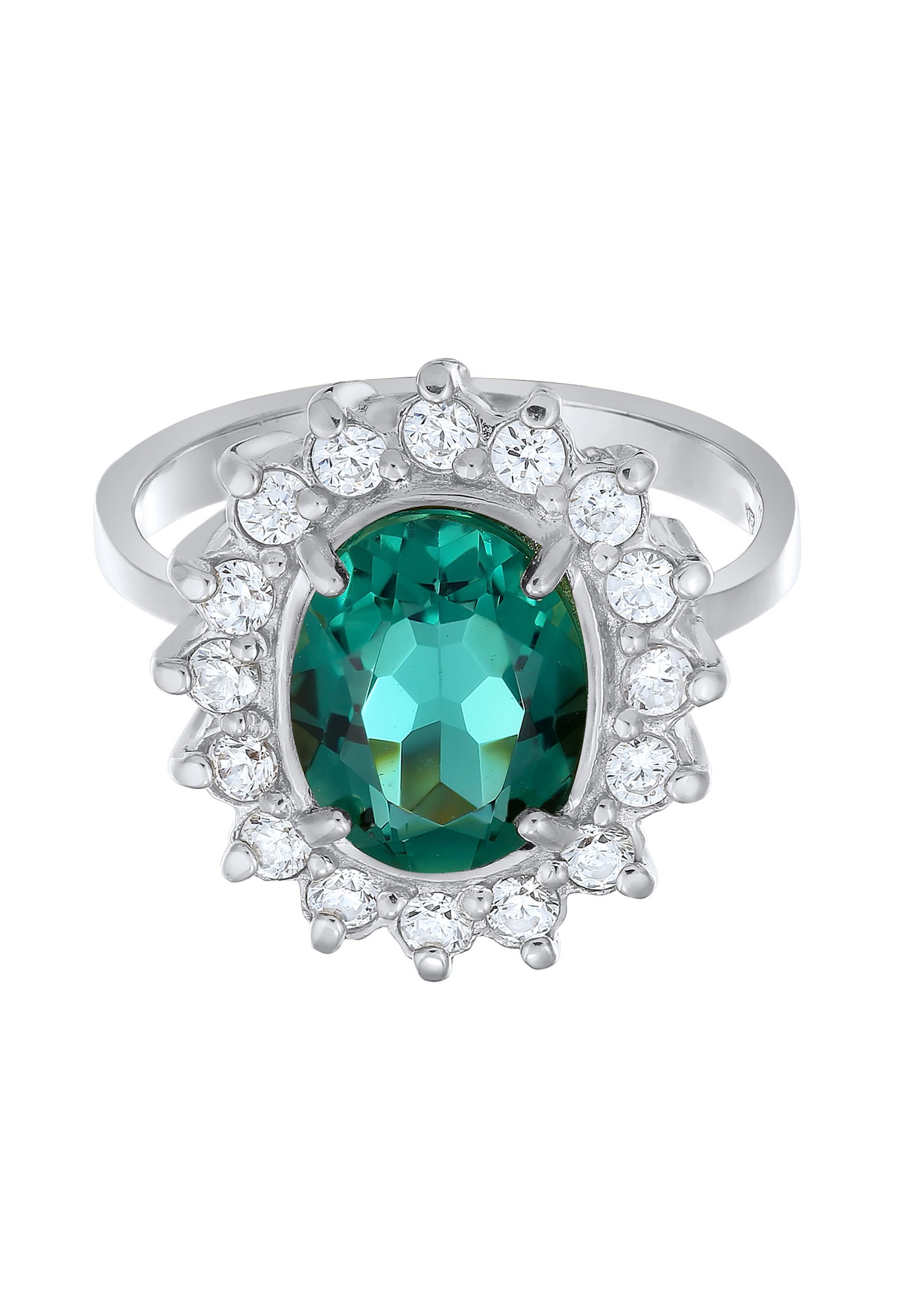 Elli PREMIUM Elli PREMIUM Bague Femmes Cocktail Elegant Royal avec quartz et cristaux de zirconium en argent sterling 925