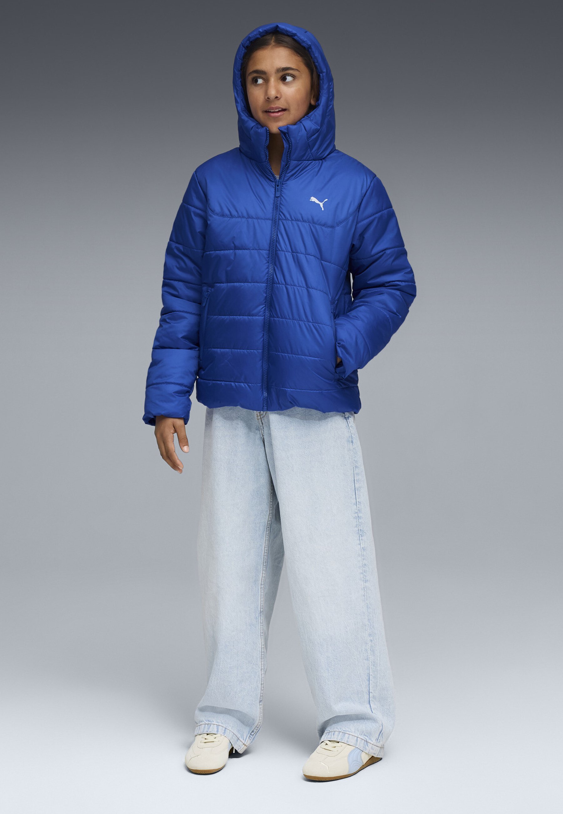 Puma HOODED PADDED - Zimná bunda - mountain blue