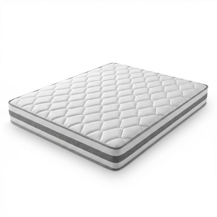 Colchón de 180x200 cm, 25 cm de altura, espuma de confort, muelles ensacados de 7 zonas, ergonómico, para adultos, certificado OEKO-TEX.