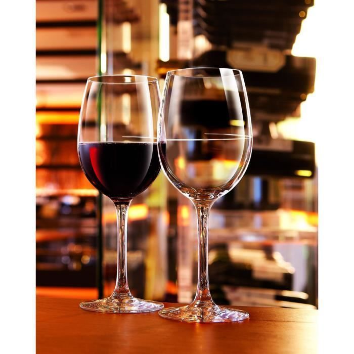 Lot de 6 verres à vin Jaugé à 12,5-14,5 cl en verre - 35 cl