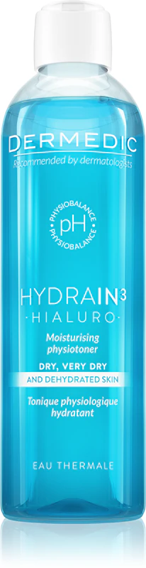 Hydratačný tonik Dermedic Hydrain3 Hialuro pre veľmi suchú pleť
