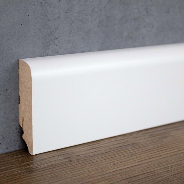 PROVISTON 19 x 70mm plinthe arrondie plinthe mélaminé plinthe MDF blanc